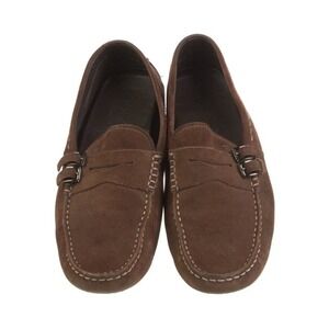 TOD'S BROWN SUEDE DRIVER PENNY LOAFER MEN'S SIZE 8